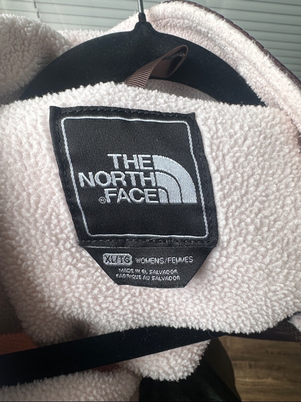 The North Face Pink & Brown Fleece Jacket with Contrast Panels - Picture 2 of 3